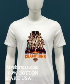 New York Knicks 2025 Nba Emirates Cup Champions Names White Shirt
