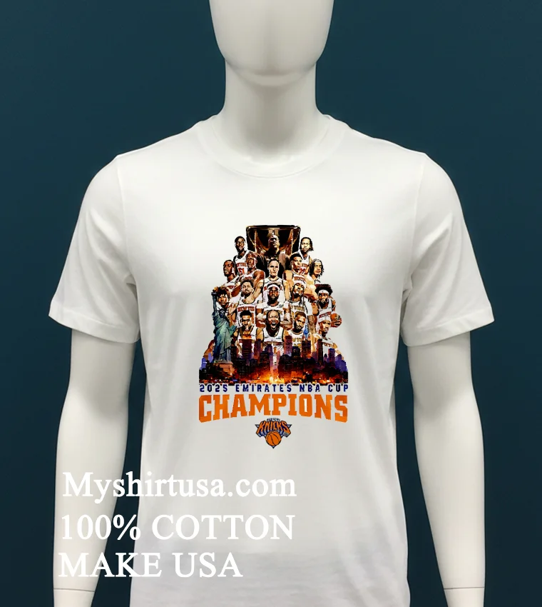 New York Knicks 2025 Nba Emirates Cup Champions Names White Shirt - white-t-shirt New York Knicks 2025 Nba Emirates Cup Champions Names White Shirt White T Shirt 1