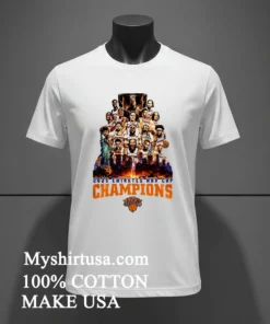 New York Knicks 2025 Nba Emirates Cup Champions Names White Shirt