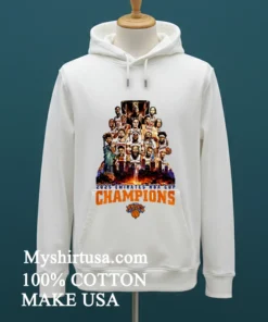 New York Knicks 2025 Nba Emirates Cup Champions Names White Shirt