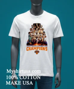 New York Knicks 2025 Nba Emirates Cup Champions Names White Shirt