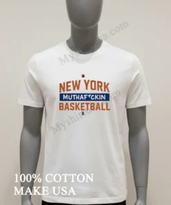 New York Muthafckin Basketball Orange And Blue funny america t-shirts