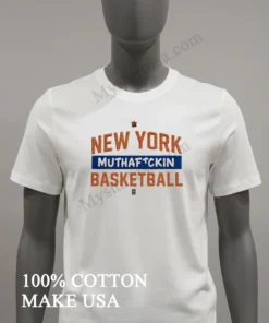 New York Muthafckin Basketball Orange And Blue funny america t-shirts
