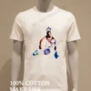 New York Number 11 Basketball Player Crowned Sitting Globe Shirt White T Shirt