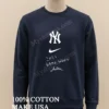 New York Yankees Logo Swoosh 2025 Game Worn Shirt Long Sleve Shirt
