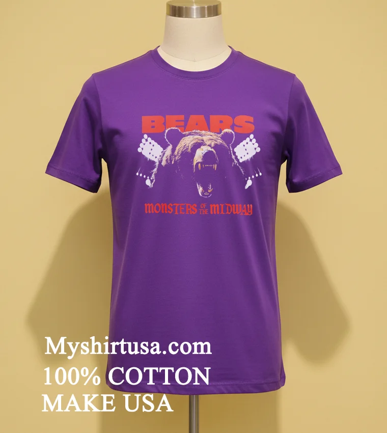 Nfl Chicago Bears Photo Monsters Of The Midway Shirt Purple Shirt