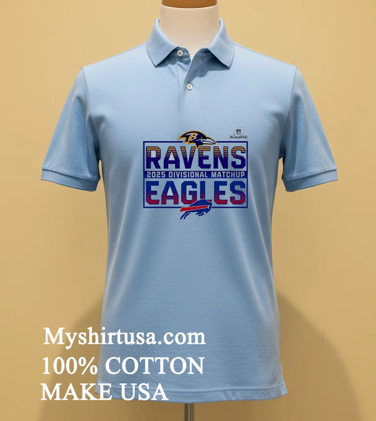 Nfl Playoffs Baltimore Ravens Head To Head Buffalo Bills 2025 Shirt - blue-shirt Nfl Playoffs Baltimore Ravens Head To Head Buffalo Bills 2025 Shirt Blue Shirt