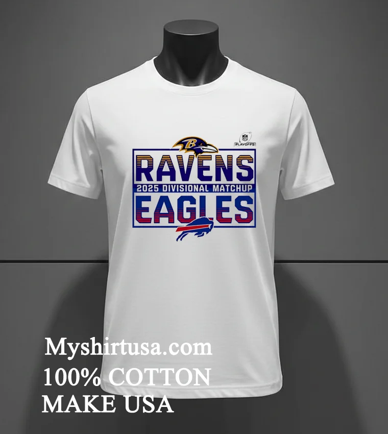 Nfl Playoffs Baltimore Ravens Head To Head Buffalo Bills 2025 Shirt - white-t-shirt Nfl Playoffs Baltimore Ravens Head To Head Buffalo Bills 2025 Shirt White T Shirt 3