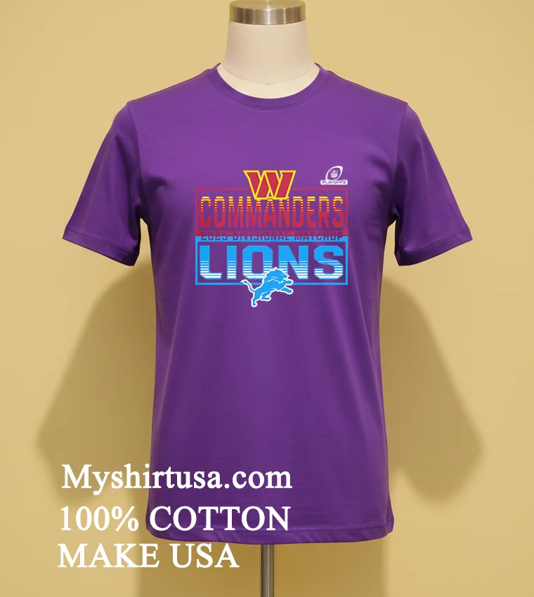 Nfl Playoffs Washington Commanders Head To Head Detroit Lions 2025 Shirt Purple Shirt