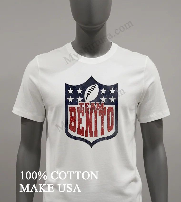 Nfl Shield Team Benito Stars And Stripes Football Fan Shirt White T Shirt 1