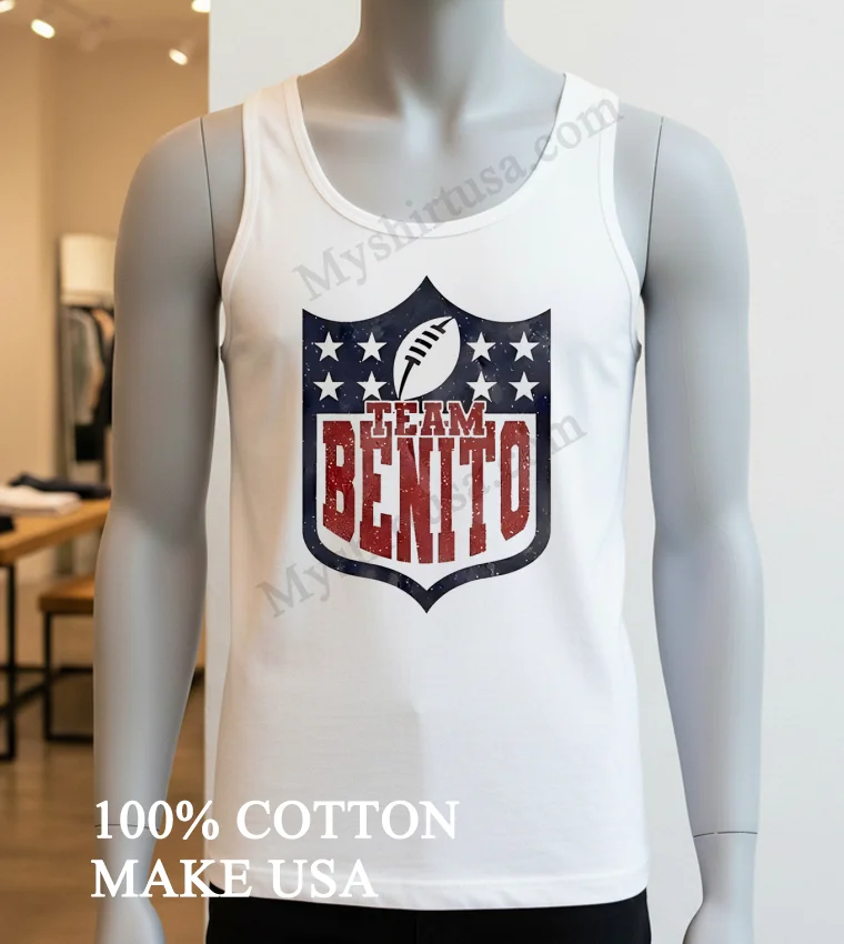 Nfl Shield Team Benito Stars And Stripes Football Fan Shirt - white-t-shirt Nfl Shield Team Benito Stars And Stripes Football Fan Shirt White T Shirt 2