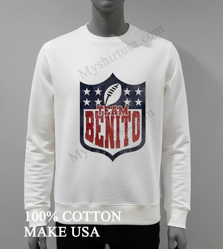 Nfl Shield Team Benito Stars And Stripes Football Fan Shirt - white-t-shirt Nfl Shield Team Benito Stars And Stripes Football Fan Shirt White T Shirt 3