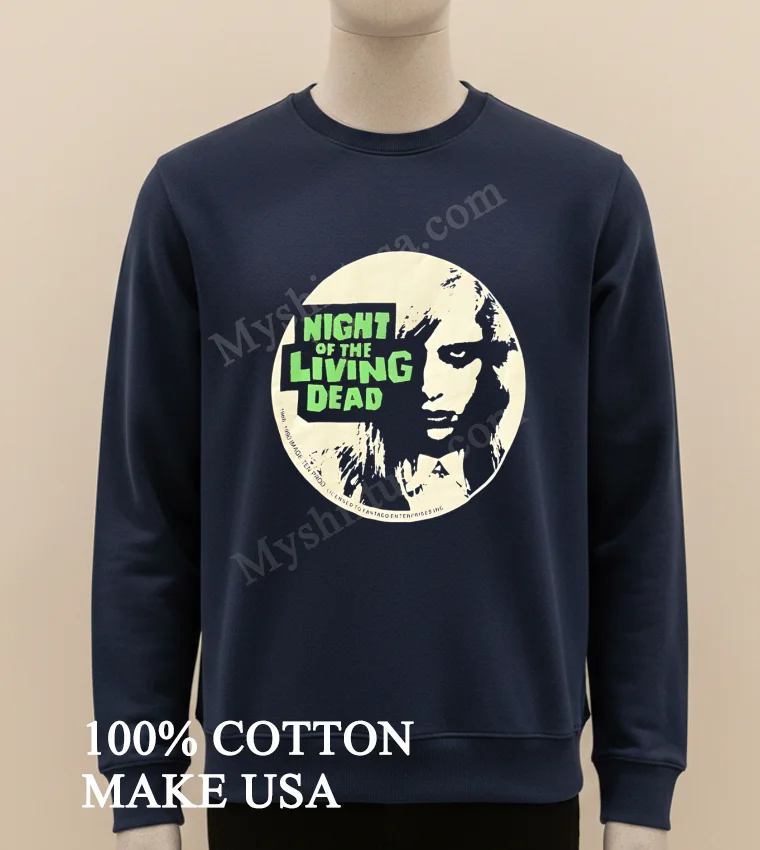 Night Of The Living Dead Zombie Face Movie funny america t-shirts - long sleve shirt Night Of The Living Dead Zombie Face Movie Shirt Long Sleve Shirt