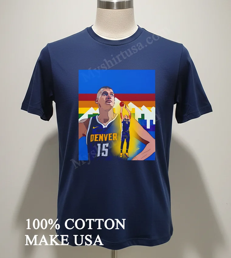 Nikola Jokic Denver Nuggets Essential Shirt Navy Shirt 2