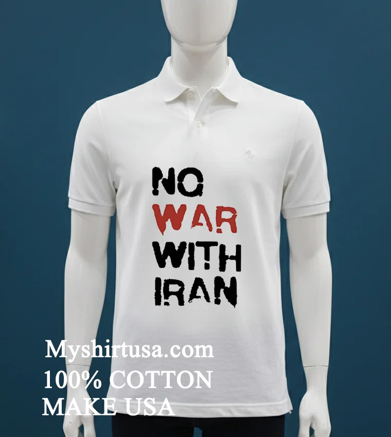 No War With Iran Political Shirt - white-t-shirt No War With Iran Political Shirt White T Shirt 1