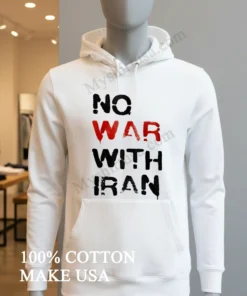 No War With Iran Red And Black Stencil funny america t-shirts