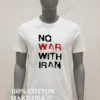 No War With Iran Red And Black Stencil Shirt White T Shirt 1
