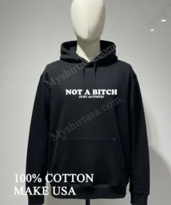 Not A Bitch Just Autistic Bold Text Neurodiversity Awareness funny america t-shirts