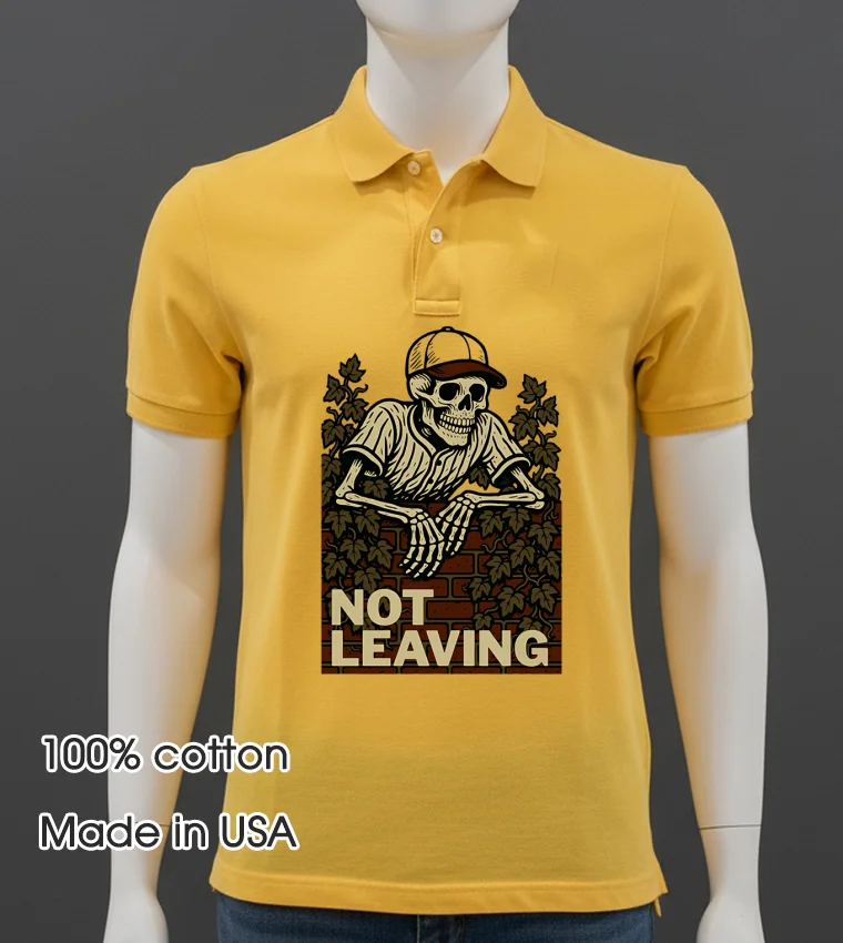 Not Leaving Skeleton Shirt Yellow T Shirt