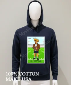 Number 60 El Halftime Loteria Card Style Mexican Footballer Character Shirt