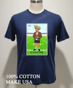 Number 60 El Halftime Loteria Card Style Mexican Footballer Character Shirt