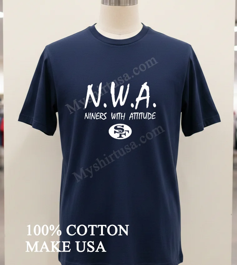 Nwa Niners With Attitude San Francisco 49ers Football Shirt Navy Shirt 1