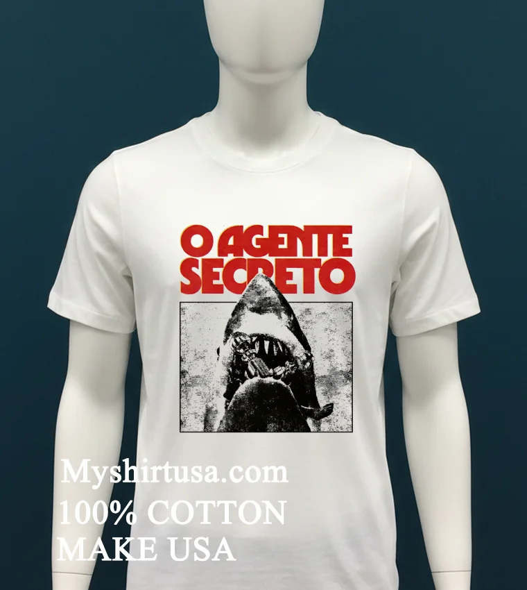 O Agente Secreto Retro Shirt - white-t-shirt O Agente Secreto Retro Shirt White T Shirt 1