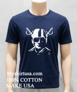 Oakland Raiders Black And White Sword Helmet Classic Fan Shirt Navy Shirt