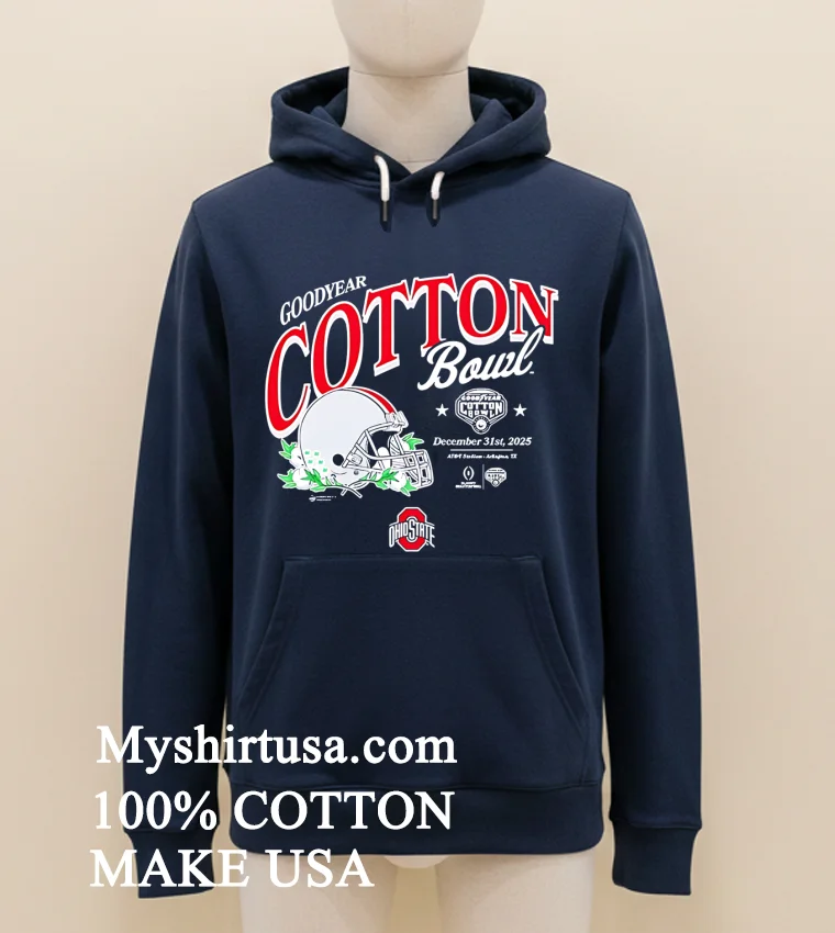 Ohio State Buckeyes Football 2025 Cotton Bowl Helmet Shirt Navy Shirt 1