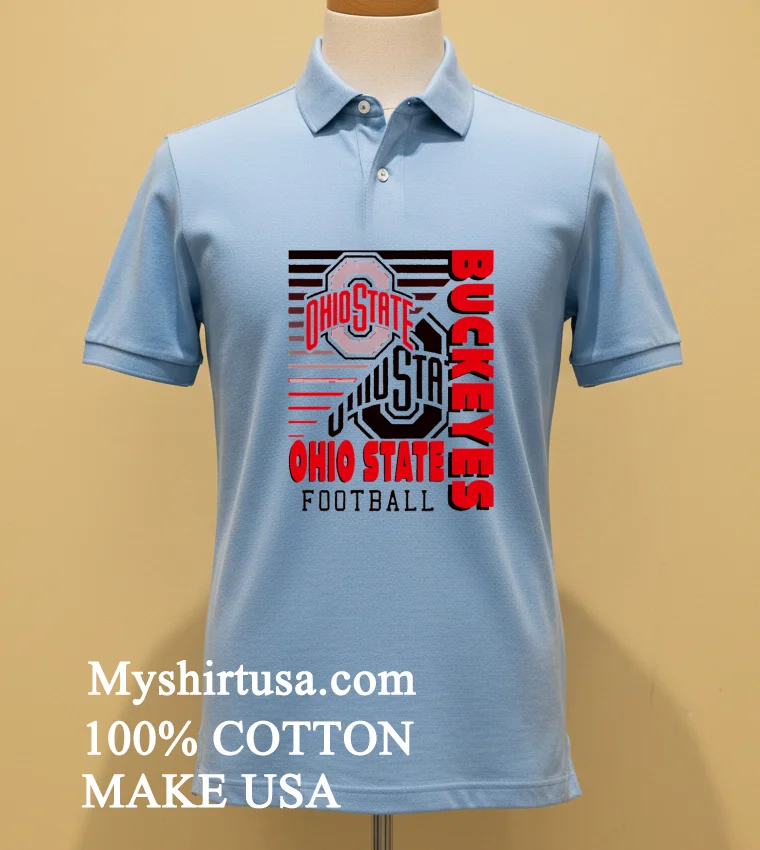 Ohio State Buckeyes Football Throwback Washed Shirt - blue-shirt Ohio State Buckeyes Football Throwback Washed Shirt Blue Shirt