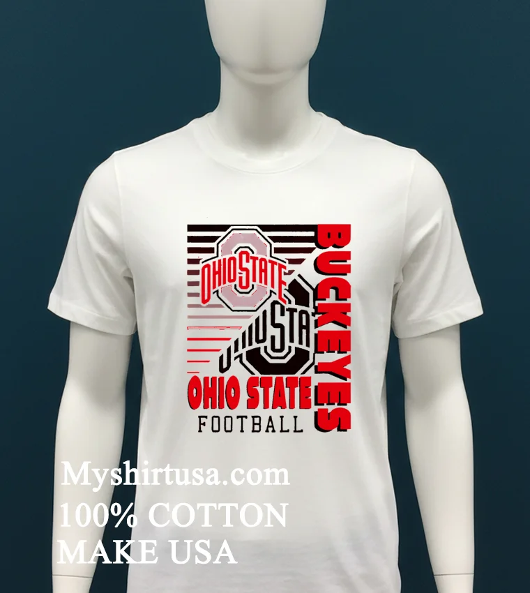 Ohio State Buckeyes Football Throwback Washed Shirt White T Shirt 1