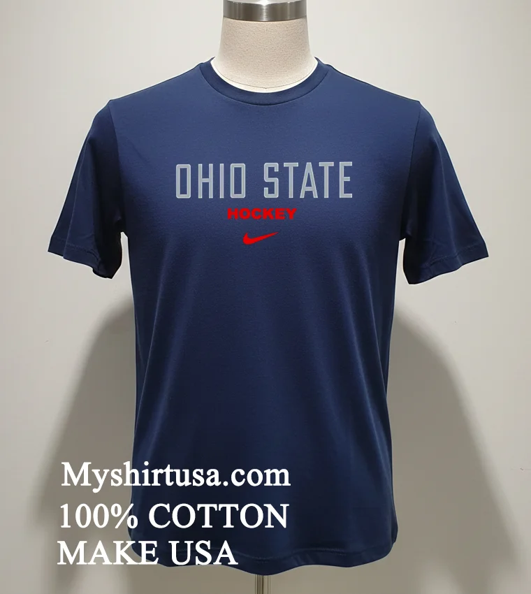 Ohio State Buckeyes Ice Hockey Scarlet Shirt - navy-shirt Ohio State Buckeyes Ice Hockey Scarlet Shirt Navy Shirt