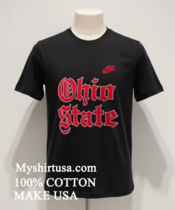 Ohio State Buckeyes Old English Black Shirt