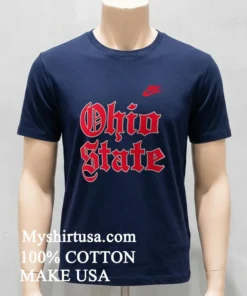 Ohio State Buckeyes Old English Black Shirt