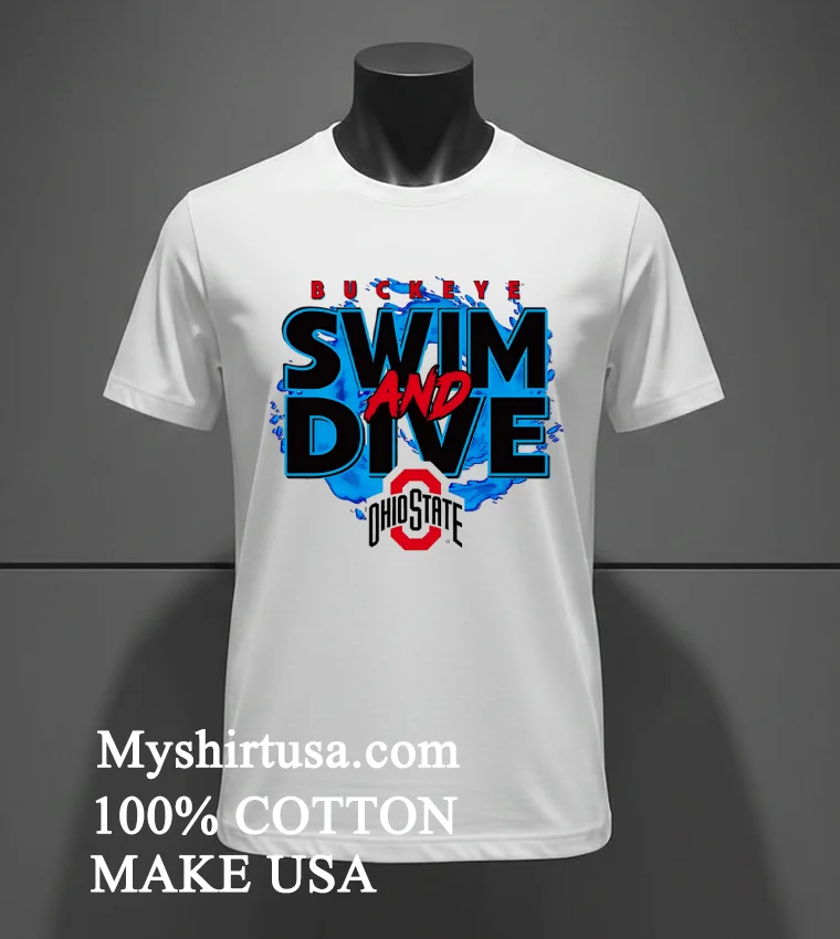 Ohio State Buckeyes Swim And Dive Shirt - white-t-shirt Ohio State Buckeyes Swim And Dive Shirt White T Shirt 2