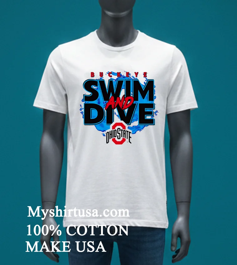 Ohio State Buckeyes Swim And Dive Shirt White T Shirt 3