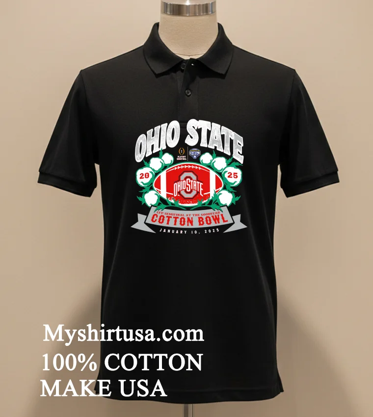 Ohio State Football 2025 Cotton Bowl Shirt Balck Shirt 1