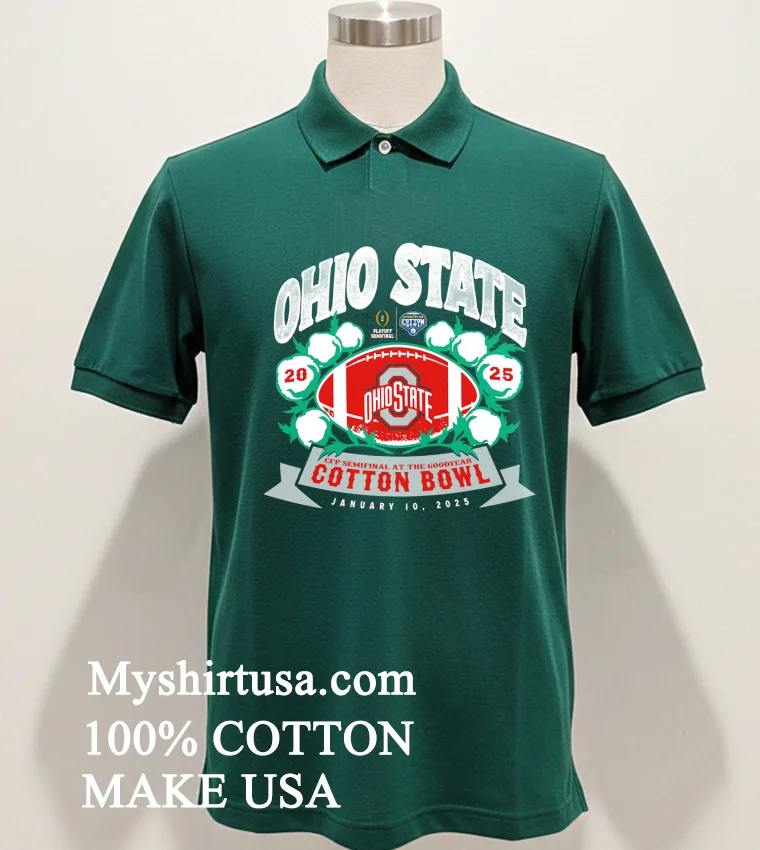 Ohio State Football 2025 Cotton Bowl Shirt Green Shirt