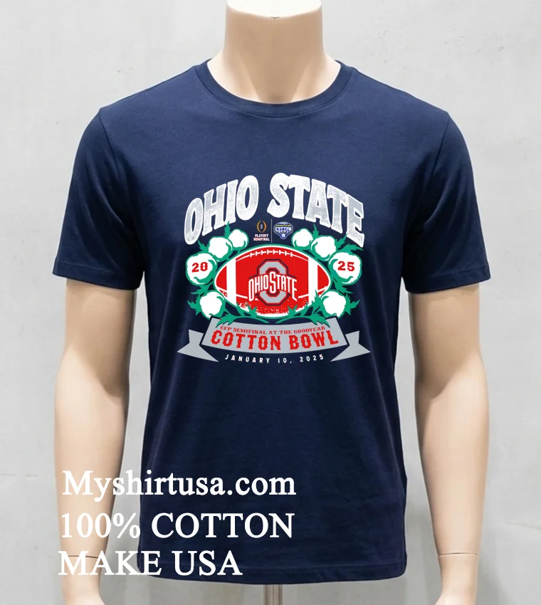 Ohio State Football 2025 Cotton Bowl Shirt Navy Shirt