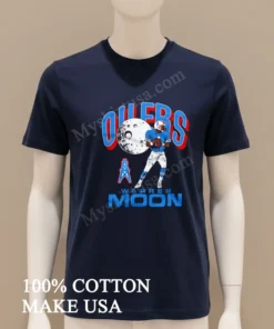 Oilers Warren Moon Moon Oil Derrick Football Player Graphic funny america t-shirts
