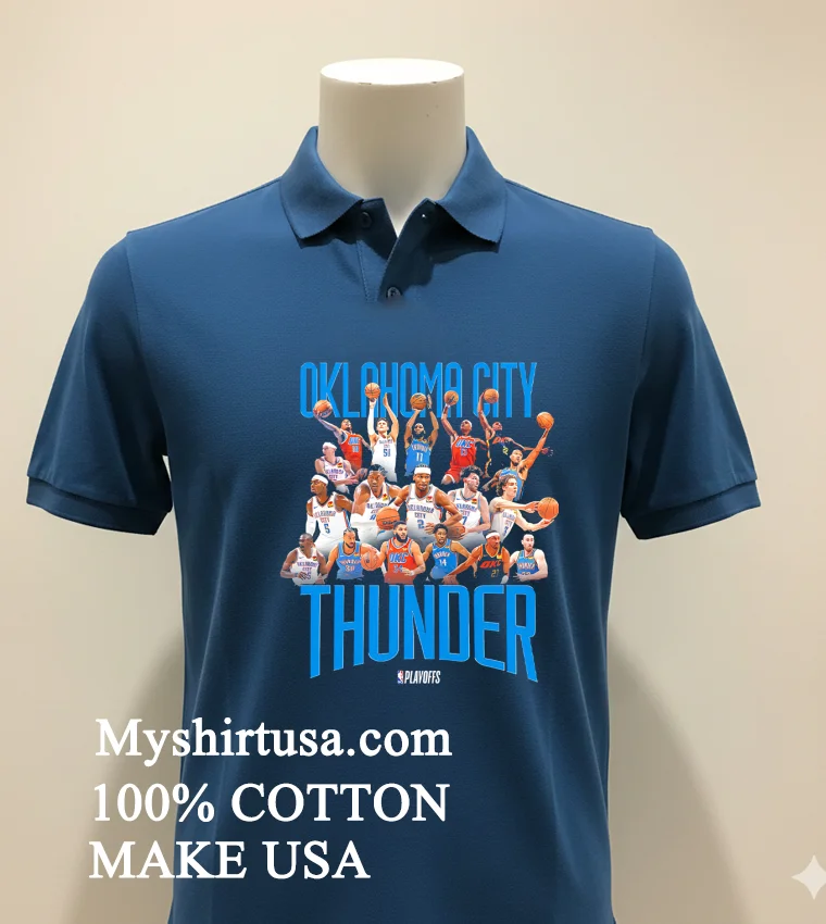Okc Thunder Graphic Teeam Players Shirt Navy Shirt 2