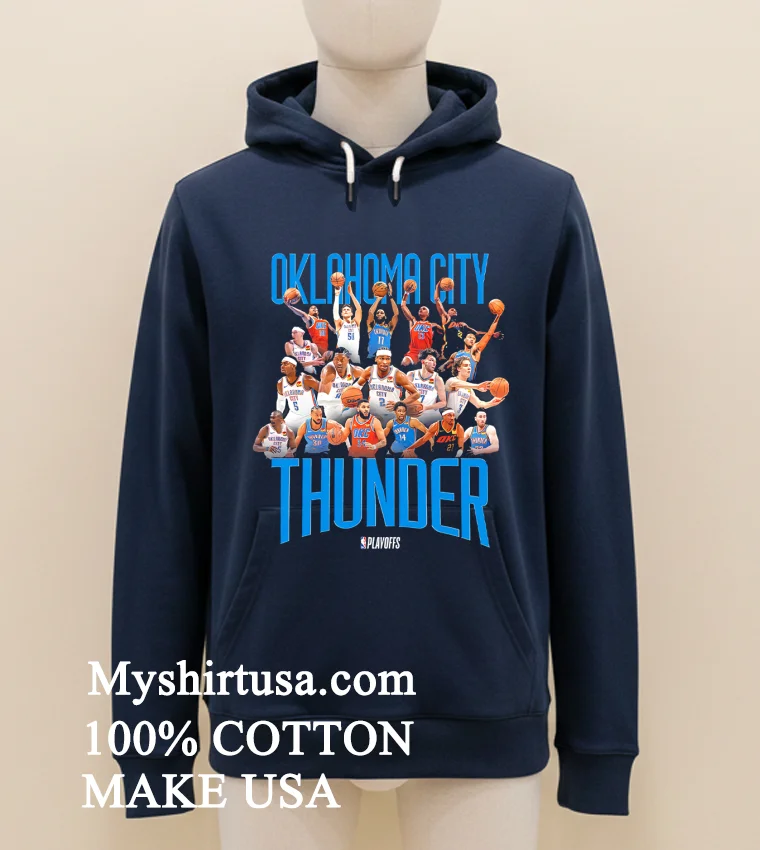 Okc Thunder Graphic Teeam Players Shirt Navy Shirt 3