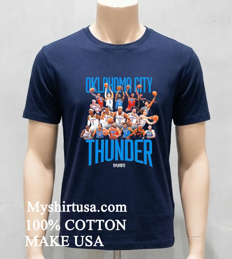Okc Thunder Graphic Teeam Players Shirt Navy Shirt