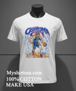 Oklahoma City Thunder Basketball Skeleton Player Lightning Shirt