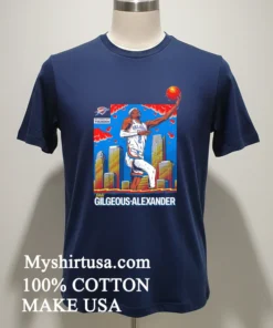 Oklahoma City Thunder Shai Gilgeous Alexander Player Art Shirt