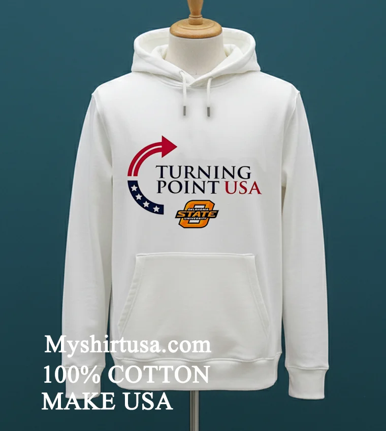 Oklahoma State University Charlie Kirk Turning Point Usa Shirt White T Shirt 1