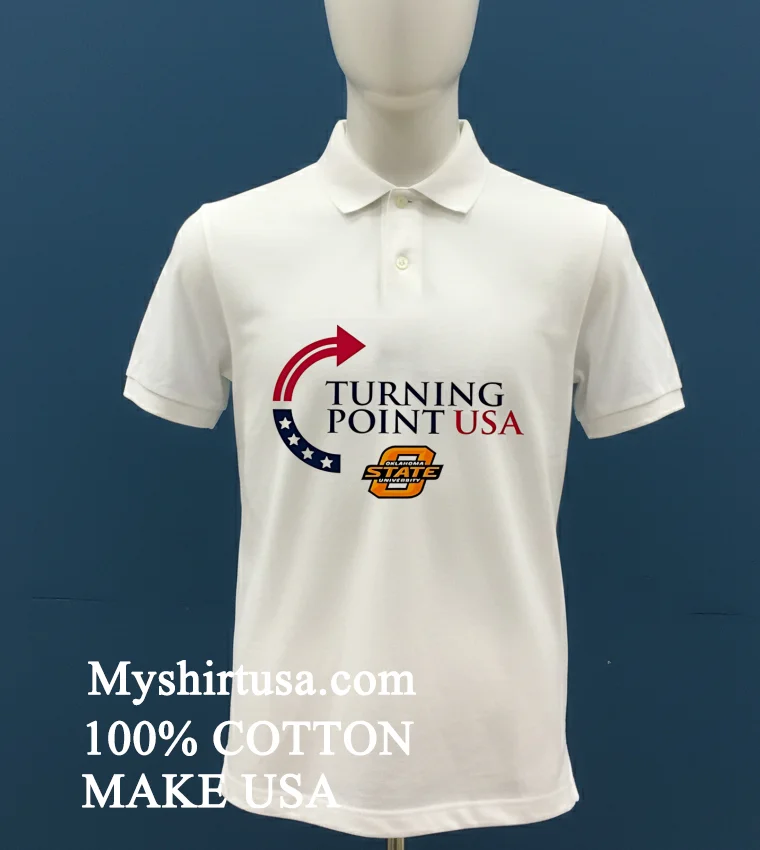 Oklahoma State University Charlie Kirk Turning Point Usa Shirt White T Shirt