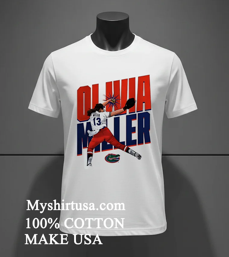Olivia Miller Florida Softball Ncaa Caricature Shirt - white-t-shirt Olivia Miller Florida Softball Ncaa Caricature Shirt White T Shirt 2