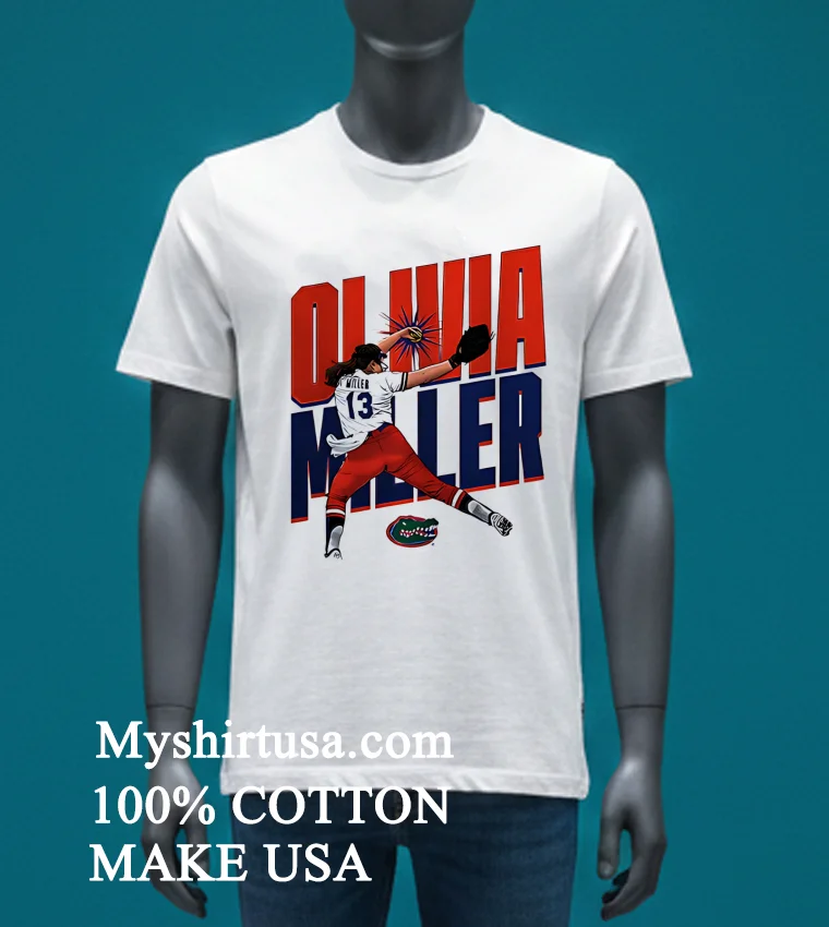 Olivia Miller Florida Softball Ncaa Caricature Shirt - white-t-shirt Olivia Miller Florida Softball Ncaa Caricature Shirt White T Shirt 3