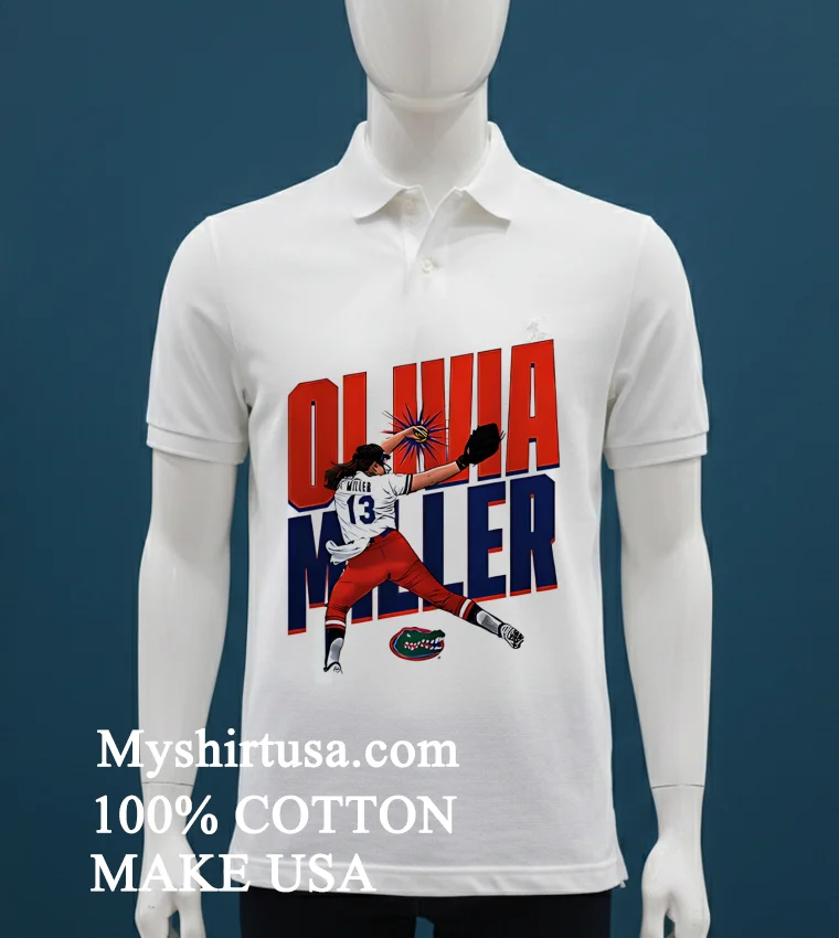 Olivia Miller Florida Softball Ncaa Caricature Shirt White T Shirt